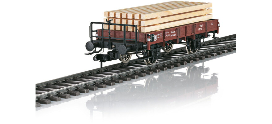 Iゲージ 鉄道模型 貨車 Maerklin メルクリン DRG 積木載低側車 Era II DC Low side car with wood loading of the DRG era II｜ラストホビー