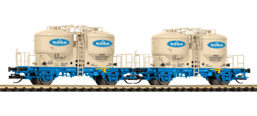 TTゲージ 貨車 Piko ピコ DB AG Soda Era V Set of 2 cement silo wagons DC