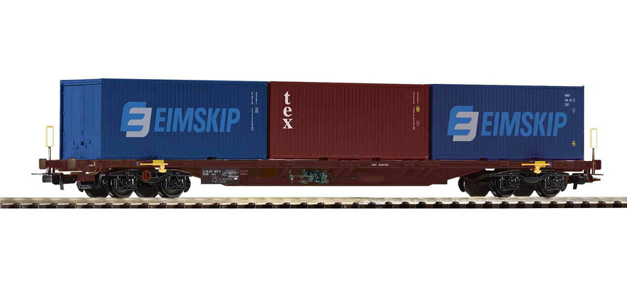 HOゲージ 車両 Piko ピコ NS Sgnss epoch VI Flat car loaded with 3 containers DC