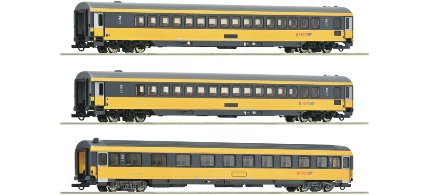 HOゲージ 鉄道模型 客車 Roco ロコ Regiojet Era VI 3 piece set Regiojet passenger carriages Era VI Power system DC 36,855円