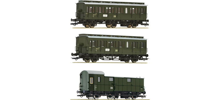 HOゲージ 車両 ロコ Roco DR 3 piece Set 1 Branch line train Era III DC