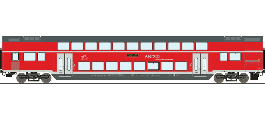 HOゲージ 客車 Roco ロコ DB AG 2階建客車 Era VI Double decker carriage of the DB AG Era VI AC