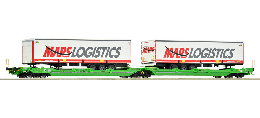 HOゲージ 鉄道模型 Roco ロコ CFL Cargo Double pocket articulated wagon series T3000e Era VI DC|ラストホビー