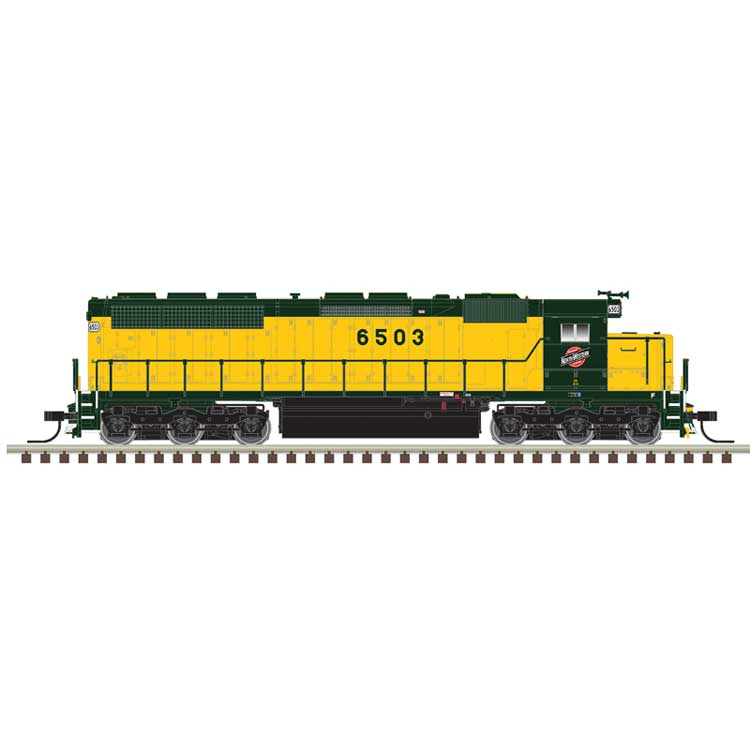 EMD SD45 ローノーズ ディーゼル機関車 シカゴ＆ノースウェスタン鉄道 #6528 スタンダードDC (グリーン/イエロー) / Atlas Nゲージ 鉄道模型 外国鉄道｜ラストホビー