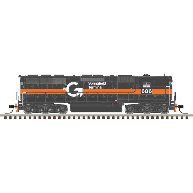 EMD SD45 ハイノーズ ディーゼル機関車 ギルフォード ST #681 サウンド付 DCC搭載 (グレー、オレンジ) / Atlas Nゲージ 鉄道模型 外国鉄道｜ラストホビー