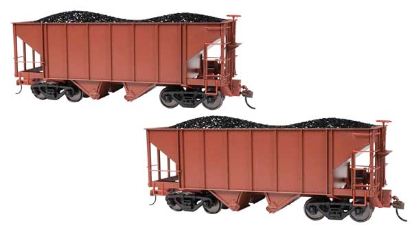 スペクトラム 2ベイ スチール ホッパー車 2両セット 完成品 無地 (オキサイドレッド) / Bachmann On30ゲージ 鉄道模型 外国鉄道|ラストホビー