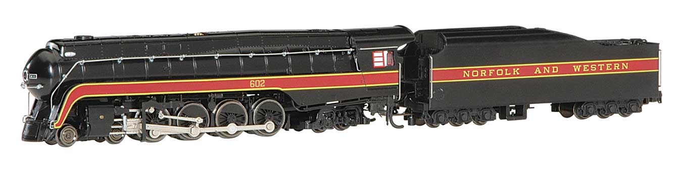 ノーフォーク&ウェスタン鉄道 Jクラス 4-8-4 #602 蒸気機関車 サウンド付 DCC (ブラック、マルーン) / Bachmann Nゲージ 鉄道模型 外国鉄道｜ラストホビー