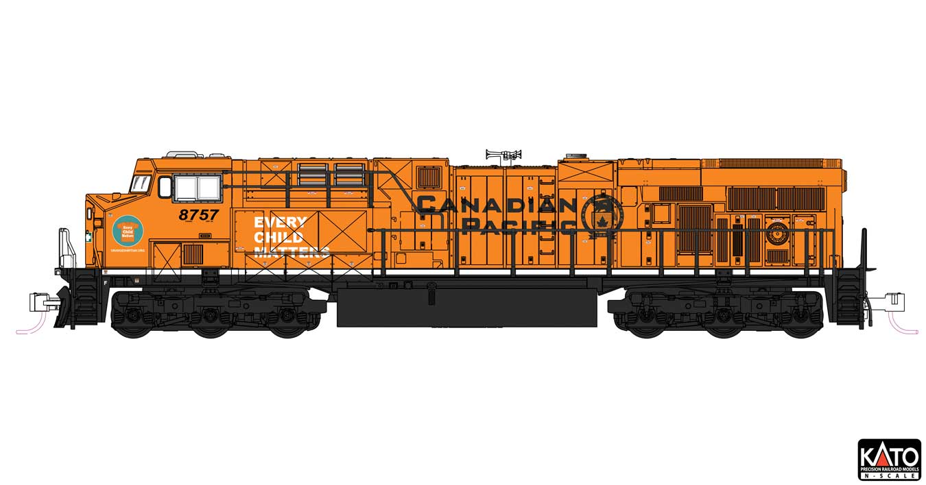 GE ES44AC GEVO ディーゼル機関車 カナディアン・パシフィック鉄道 #8757 Every Child Matters DCC / KATO Nゲージ 鉄道模型 外国鉄道｜ラストホビー