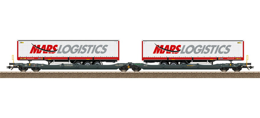 HOゲージ 鉄道模型 Trix トリックス MFD articulated pocket wagon Era VI DC|ラストホビー