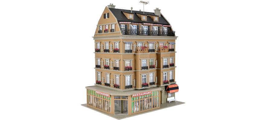 HOゲージ 鉄道模型 Vollmer フォルマー レストラン Restaurant with interior and LED lighting functional kit｜ラストホビー