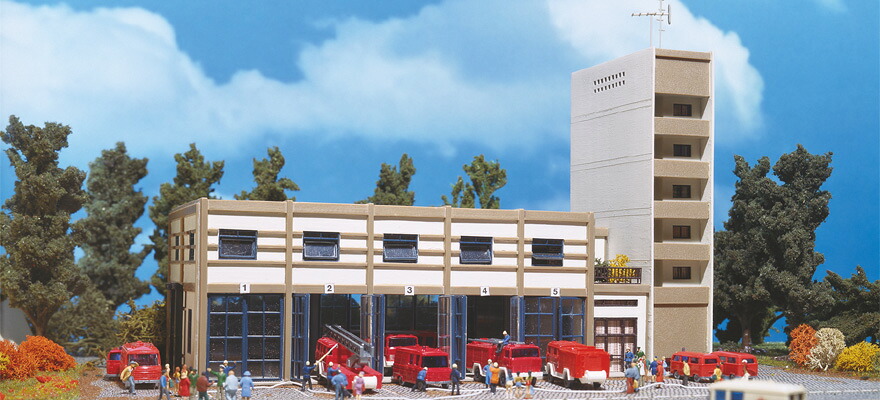Nゲージ 鉄道模型 Vollmer フォルマー Fire Station 消防署｜ラストホビー