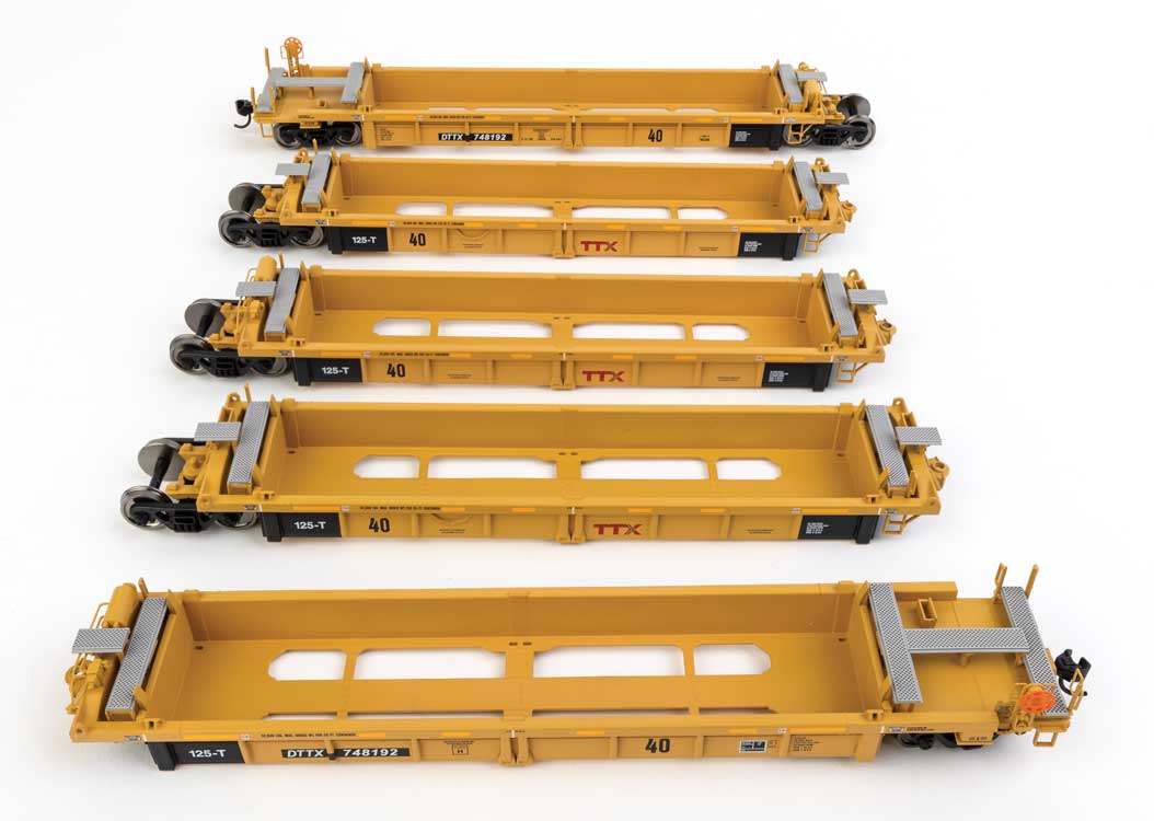Thrall 40フィート 更新型 5ユニット ウェルカー TTX DTTX #748192 赤色小ロゴ 完成品 / Walthers HOゲージ 鉄道模型 外国鉄道|ラストホビー