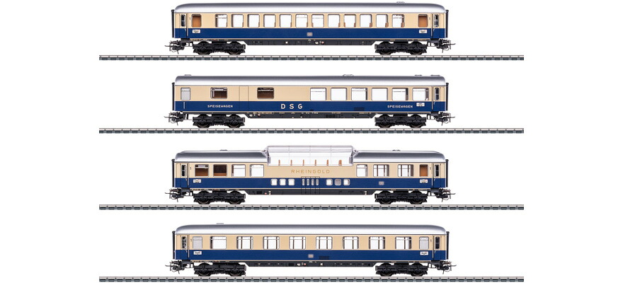 HOゲージ 客車 Marklin/メルクリン DB TEE Rheingold coach set Tin Plate Era III AC｜ラストホビー