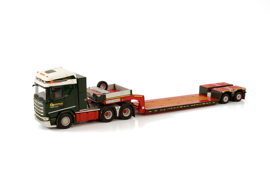 Scaniaスカニア R HIGHLINE CR20H 6X4 LOW LOADER EURO - 2 AXLE Goudriaan / WSI 1/50 建設機械 模型