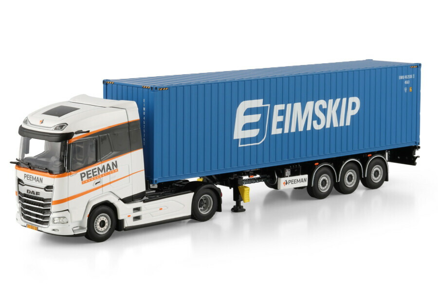 【予約】2026年発売予定 DAF XG MY25 4X2 FLEX CONTAINER TRAILER - 3 AXLE + 40FT CONTAINER Peeman / WSI 1/50 建設機械 模型
