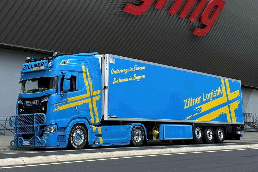 【予約】2026年発売予定 Scaniaスカニア S HIGHLINE CS20H 4X2 REEFER TRAILER リーファートレーラー 3 AXLE Zillner / WSI 1/50 建設機械 模型