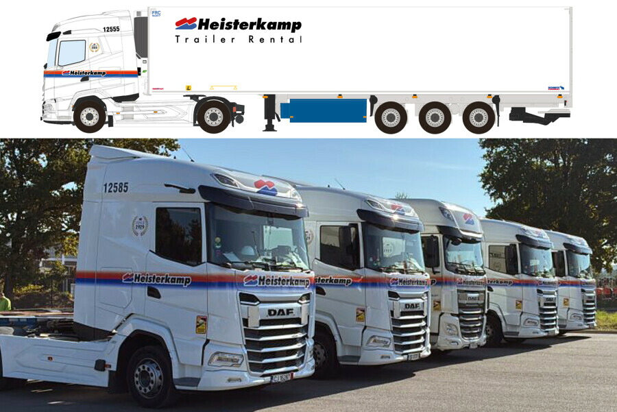 【予約】2026年発売予定 DAF XG MY25 4X2 リーファートレーラー 3軸 Heisterkamp / WSI 1/50 建設機械 模型