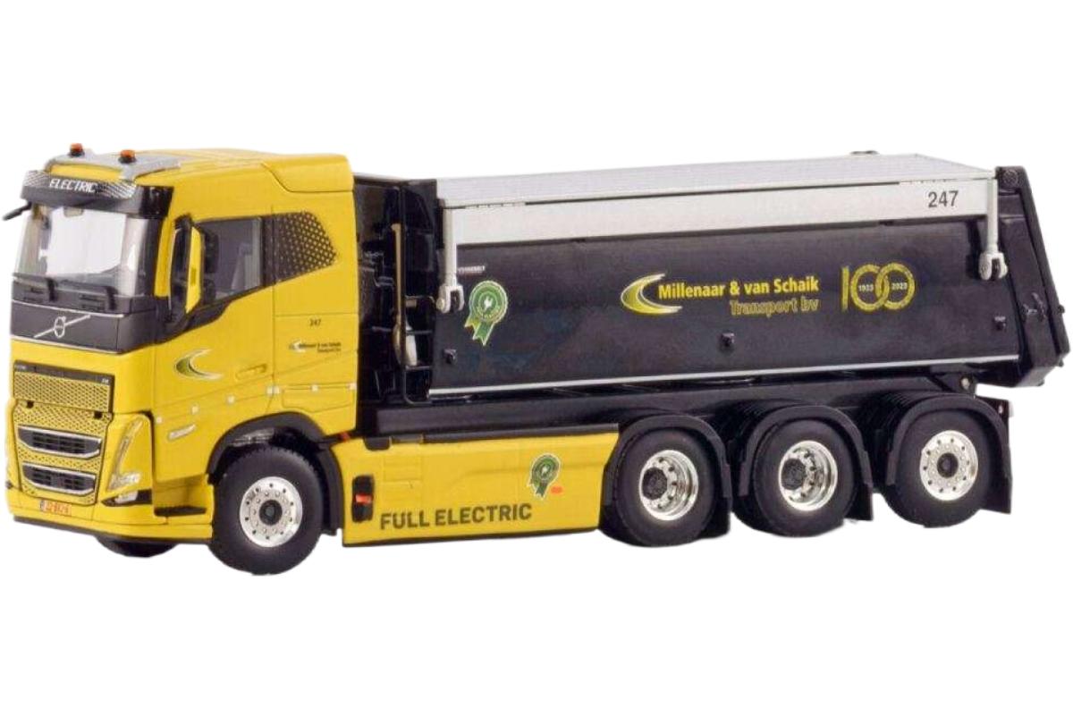 Millenaar en van Schaik Transport Volvo FH05 Electric 8x4 ダンプカー ダンプ / WSI 1/50 建設機械模型 工事車両
