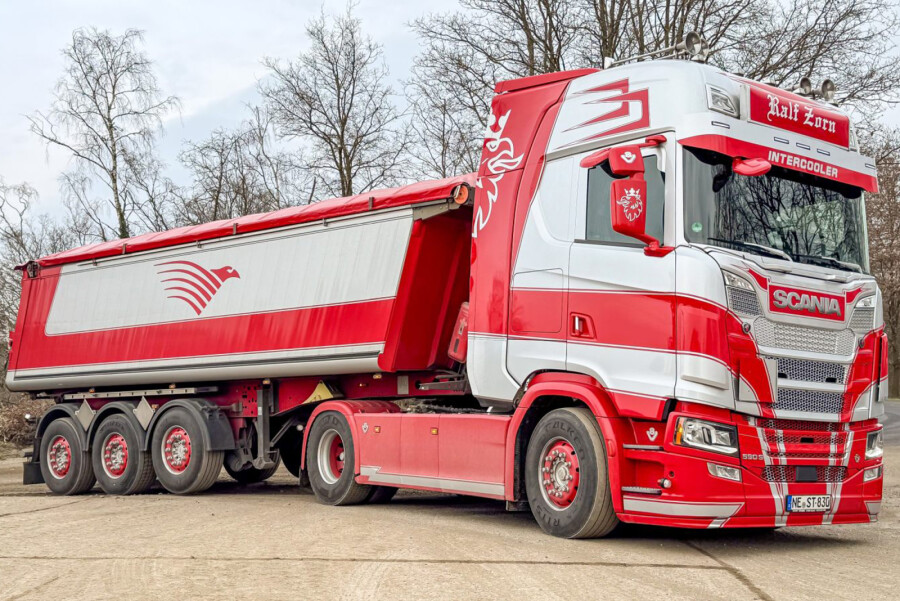 【予約】2026年発売予定 RALF ZORN SCANIA S HIGHLINE CS20H 4X2 ティッパートレーラー 3軸 / WSI 1/50 建設機械模型 工事車両