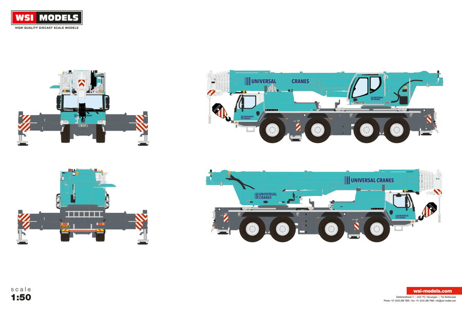 【予約】2026年発売予定 UNIVERSAL CRANES NEW ZEALAND LIEBHERR LTM 1090-4.2 モバイルクレーン / WSI 1/50 建設機械模型 工事車両｜ラストホビー