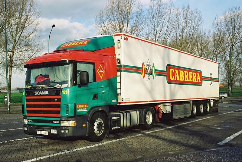【予約】4-6月以降発売予定TRANSPORTES CABRERA; SCANIA 4 SERIES FLAT ROOF 4X2 REEFER TRAILER - 3 AXLE トラック /WSI 1/50 建設機械模型 工事車両