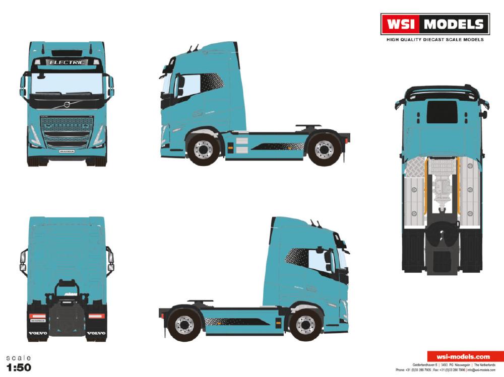 楽天市場】ミニカー 1/24 ボルボ トレーラートラック 黒色 2022 Volvo