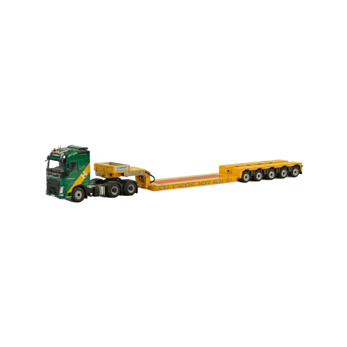 Hareket Volvo FH04 Globetrotter low loader 5-axle トレーラー / WSI 1/50 建設機械模型 工事車両