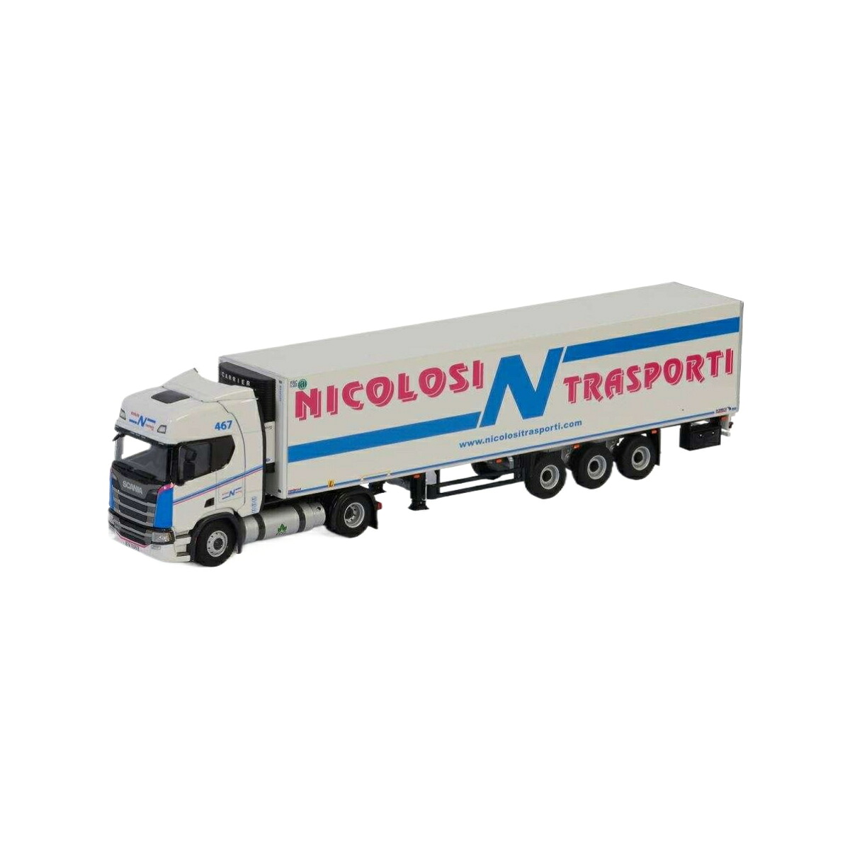 Models Nicolosi Transporti Scania R Highline CR20H reefer trailer トレーラー / WSI 1/50 建設機械模型 工事車両