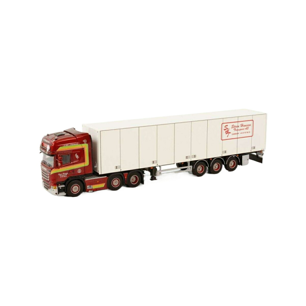 Steen Hansen Scania Streamline Topline Box trailer トレーラー / WSI 1/50 建設機械模型 工事車両