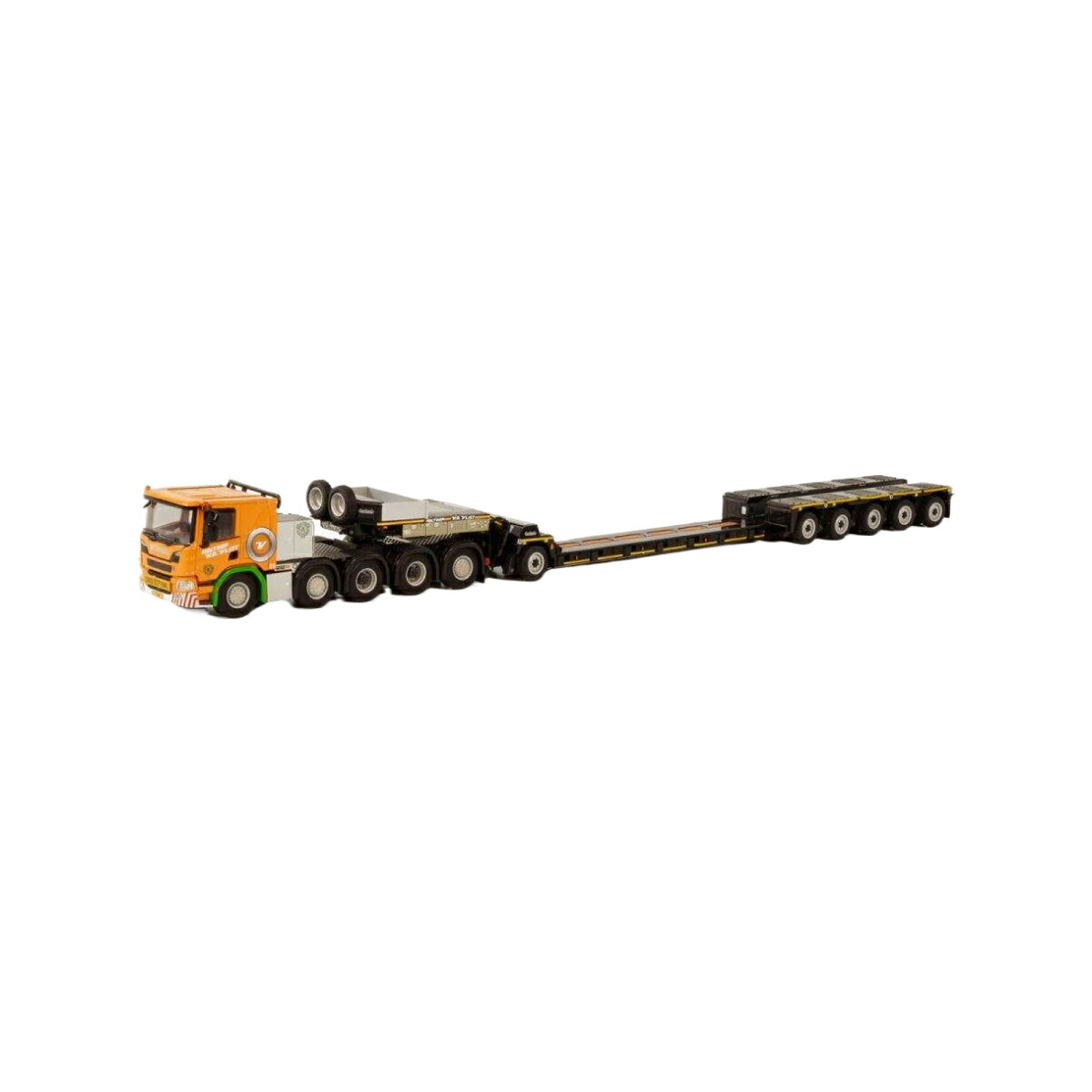 Holtrop v.d. Vlist Scania P Low CP20 10x4 lowloader 5axle + Dolly 1axle  トレーラ / WSI 1/50 築き上げる機械類ひな型 工事鉄道車両