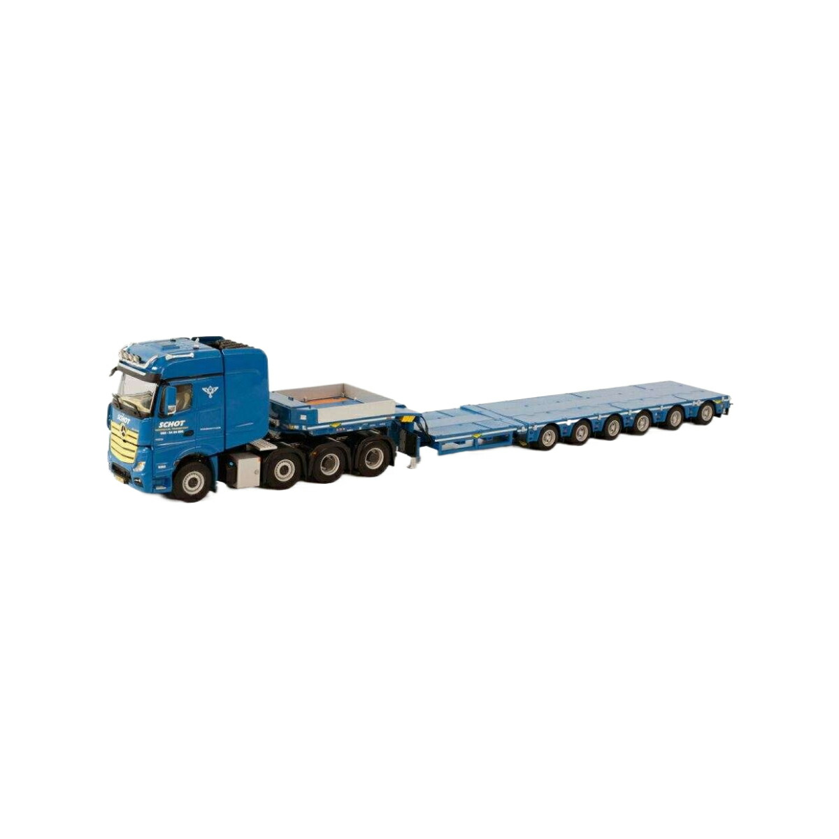 Schot Mercedes Benz Arocs MP4 SLT BigSpace 6x4 semi lowloader 6axle トレーラー / WSI 1/50 建設機械模型 工事車両