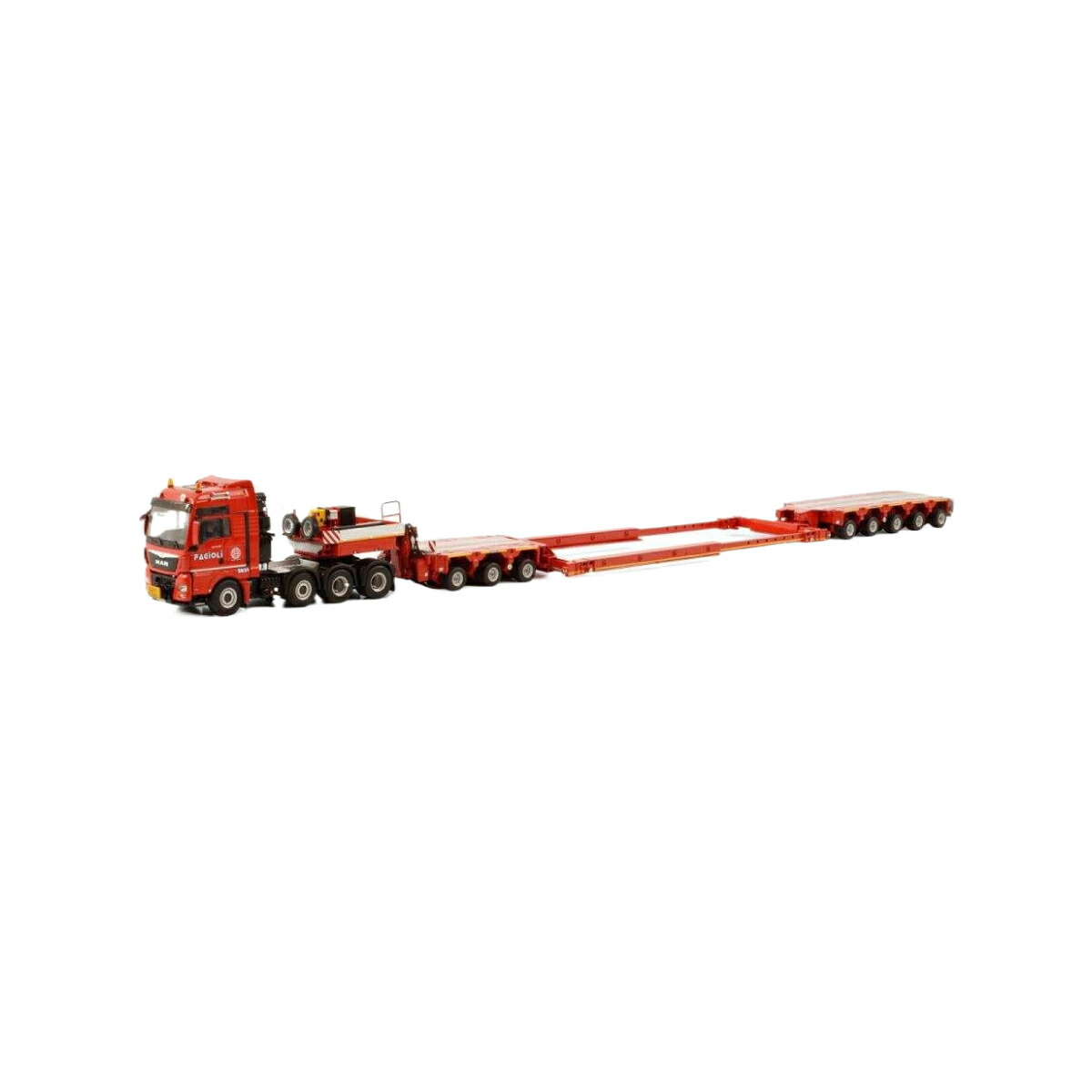 Fagioli MAN TGX XXL 8x4 low loader トレーラー / WSI 1/50 建設機械模型 工事車両