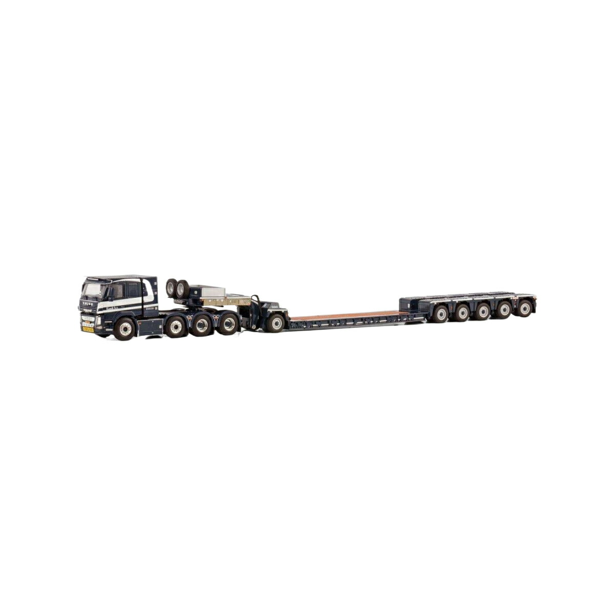 Kandt B.V. Volvo FM4 Sleeper Cab low loader + Dolly  トレーラ / WSI 1/50 築き上げる機械類ひな型 工事鉄道車両