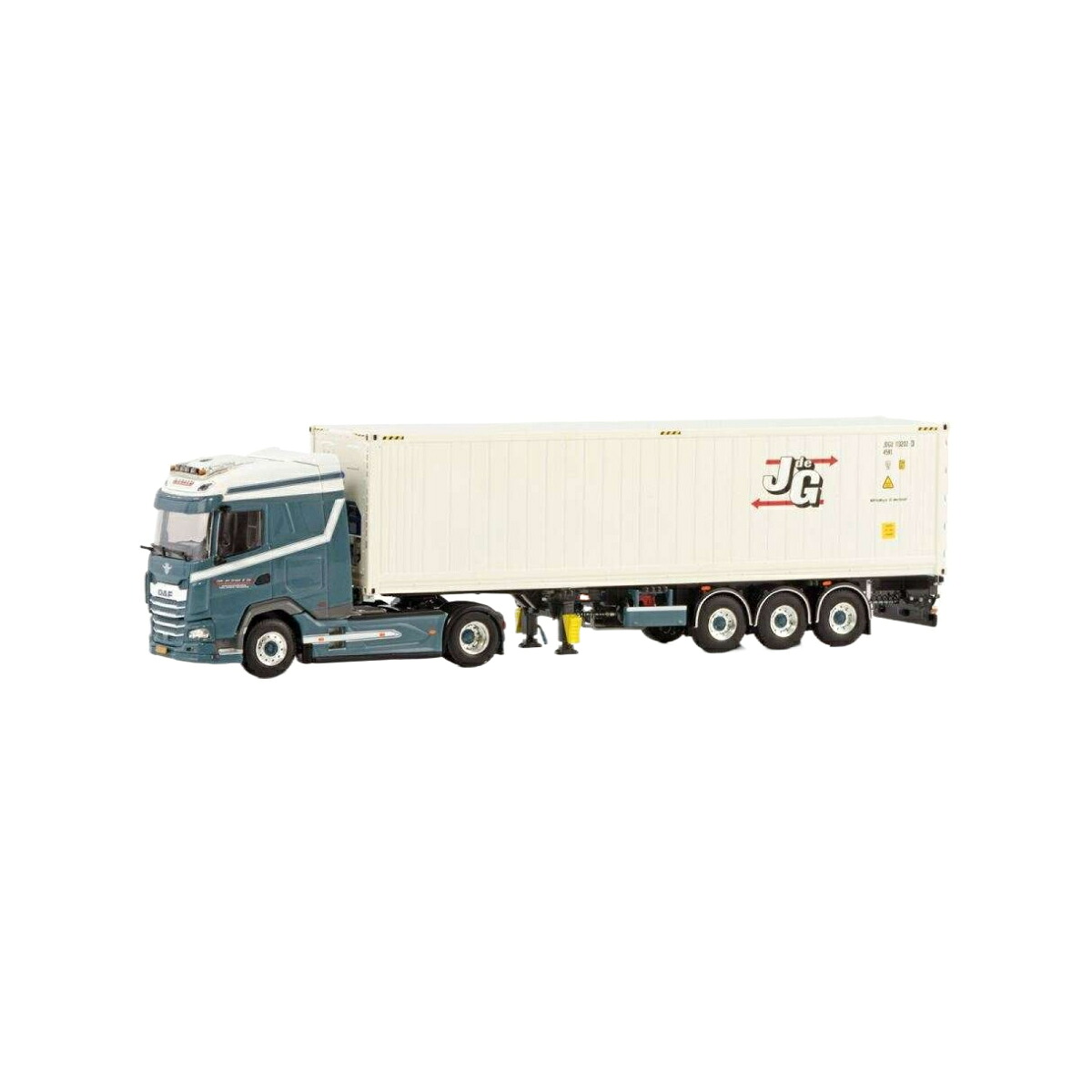 Joh. de Groot & Zn DAF XG 4x2 Container Semitrailer 3axle + 40ft Reefer Container トレーラー / WSI 1/50 建設機械模型 工事車両