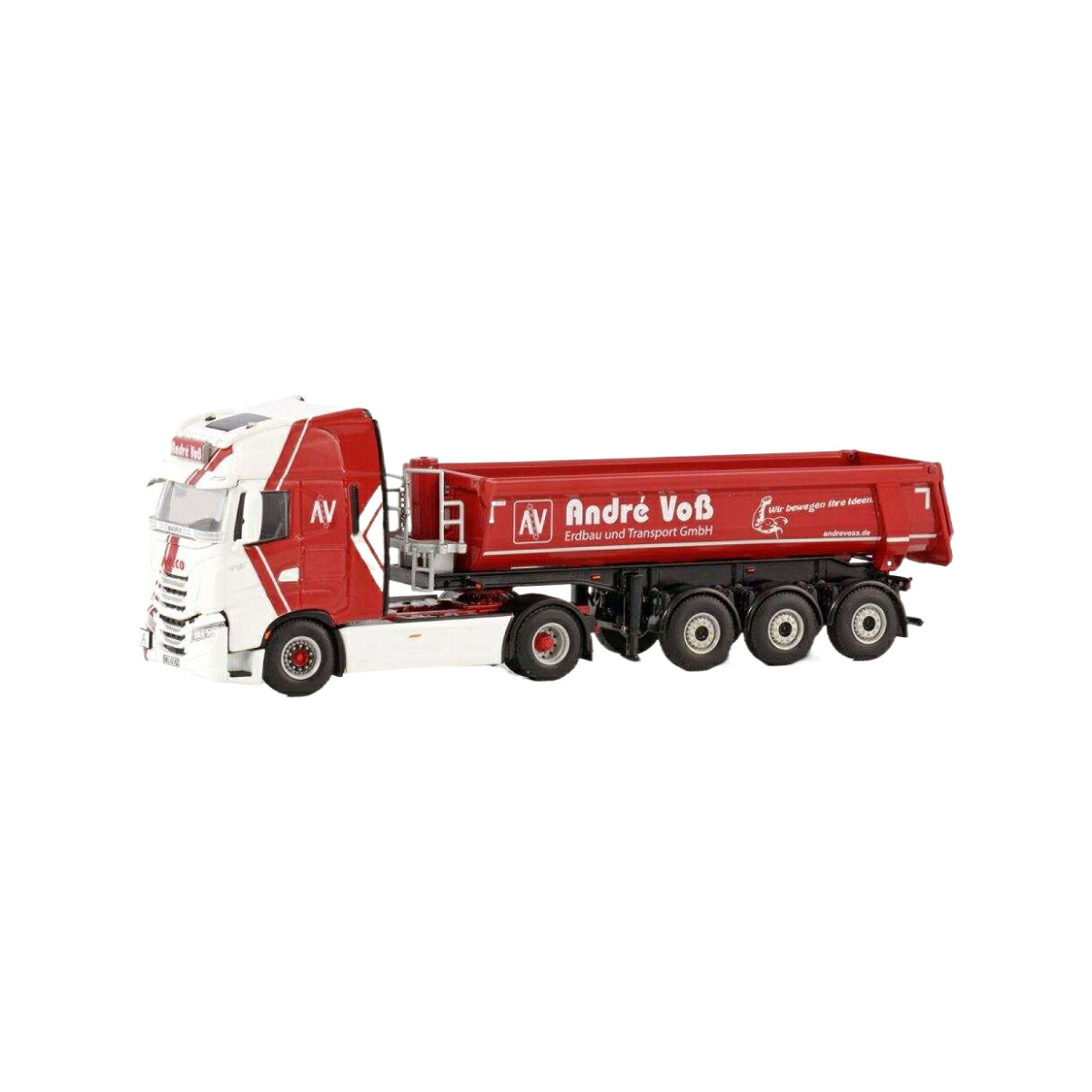 Andre Vo? Iveco S-Way AS High tipper semitrailer トレーラー / WSI 1/50 建設機械模型 工事車両