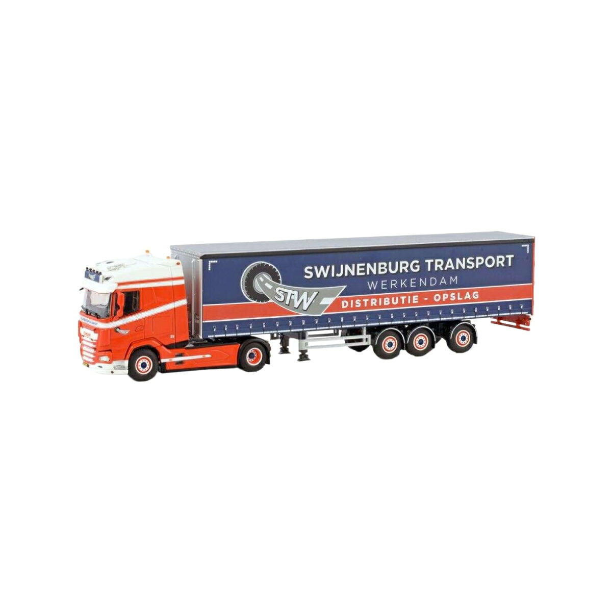 Swijnenburg Transport Werkendam DAF XG 4x2 Tridec curtainside semitrailer トレーラー / WSI 1/50 建設機械模型 工事車両