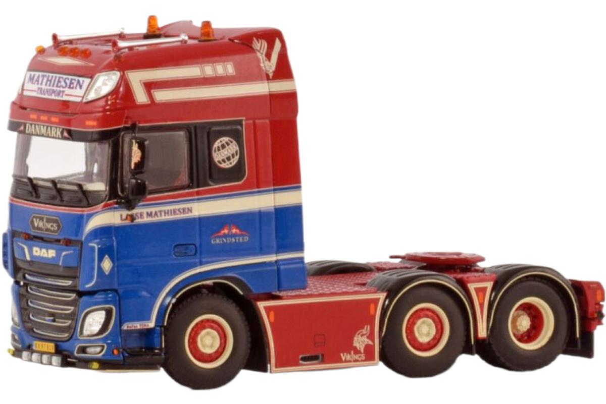 Lasse Mathiesen DAF XF Super Space Cab トラクター上端 / WSI 1/50 作り上げる機械類ひな形 工事鉄道車両