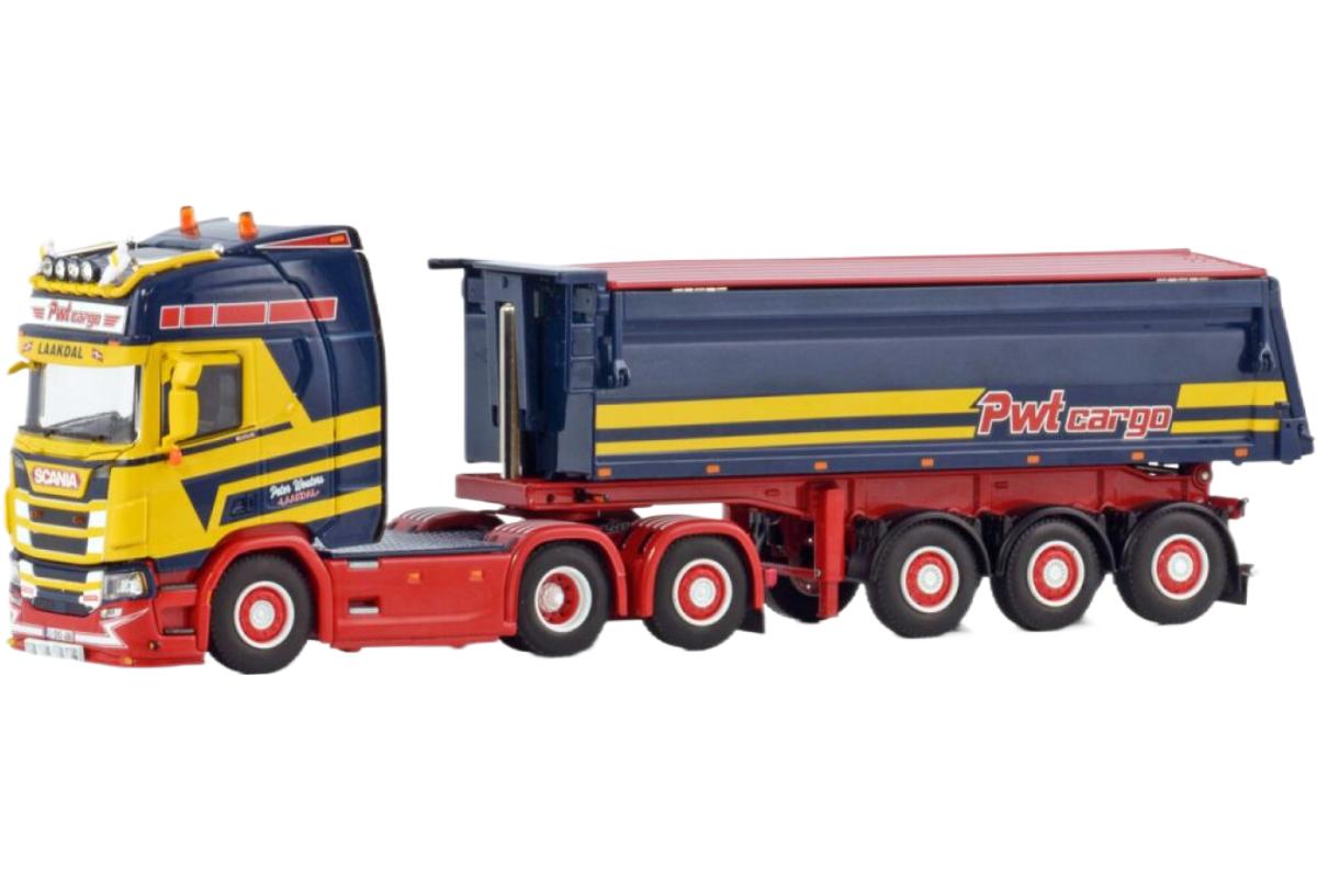 PWT Cargo Scania R ハイライン CR20H 6x2 トラクタヘッド / WSI 1/50 建設機械模型 工事車両