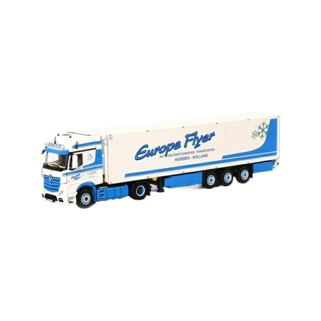 Europe Flyer Mercedes Benz Actros Giga Space Reefer Trailer Thermoking トレーラー / WSI 1/50 建設機械模型 工事車両