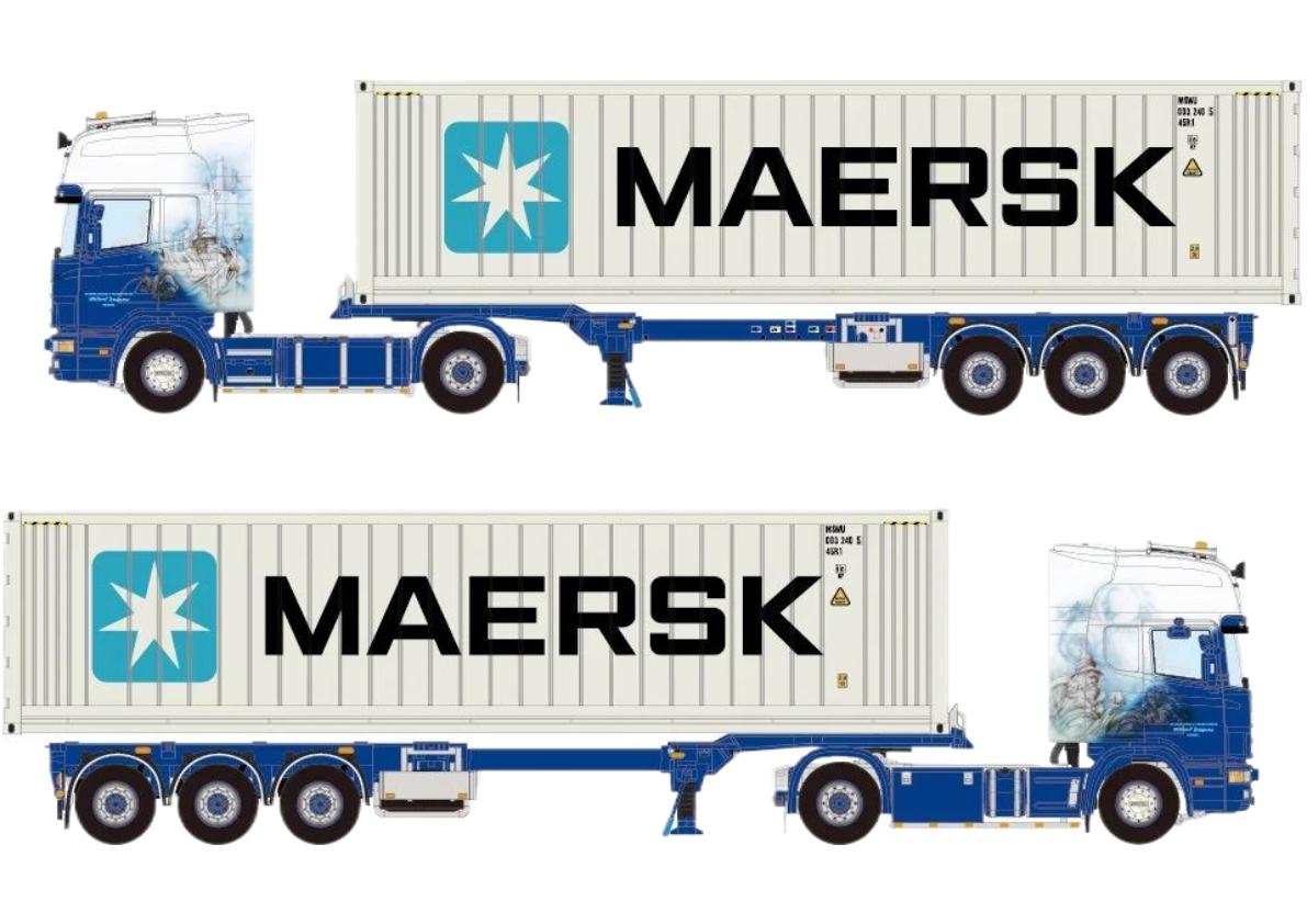 Wilbert Kuijpers Scania 4シリーズ トップライン 4x2 トラクタヘッド / WSI 1/50 建設機械模型 工事車両