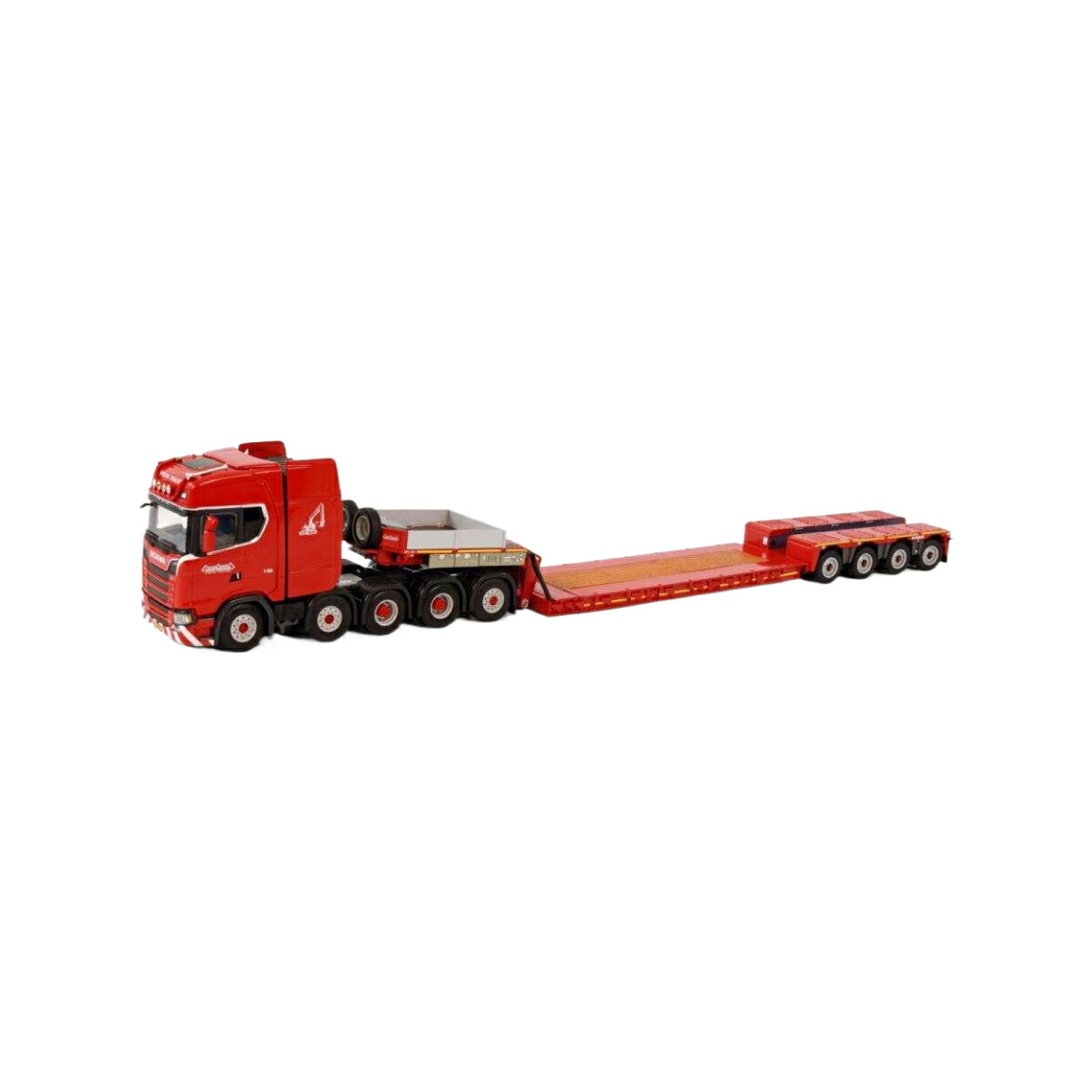 Nooteboom Red Line Scania S Highline CS20H 10x4 low loader 4-axle  トレーラ / WSI 1/50 組み上げる機械類ひな形 工事鉄道車両