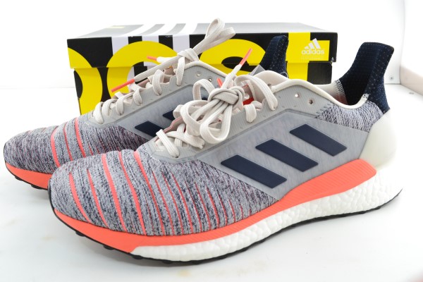 中古 Adidas アディダス Solar Glide ソーラーグライド D スニーカー グレー オレンジ 灰 オレンジ 箱あり 02r6213 中古品 牛久店 Psicologosancora Es