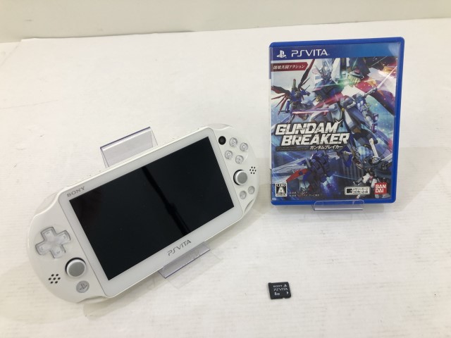 Psvita ホワイト 04r3351 トレーダー Psvitaソフト ホワイト ガンダムモデル 中古 店 Vita 本体 Playstation Pch 00 Psvitaソフト Pch 00 ガンダムブレイカー メモリーカード付 8gb