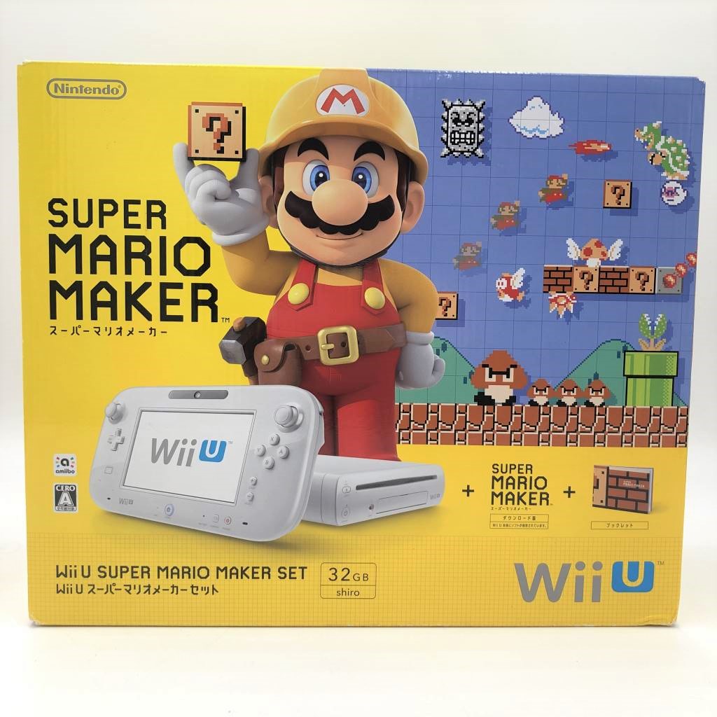 中古 Wii U 本体 スーパーマリオメーカーセット ウィーユー ホワイト Nintendo 任天堂 Wup S Waha Jpn 04r3851 Rentmy1 Com