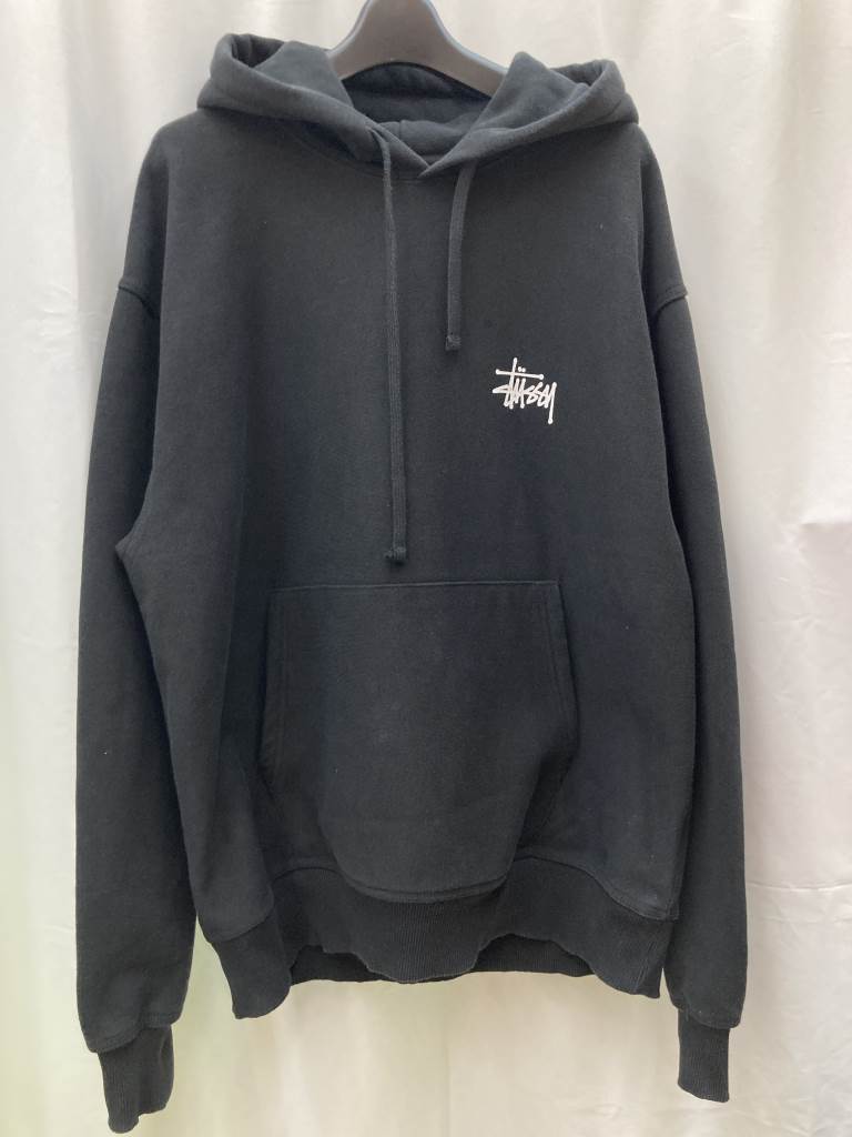 [大人気]　ステューシー　パーカー　90S　紺タグ　プリント◎　ストックロゴ 大人気] ステューシー パーカー 90S 紺タグ プリント ストック