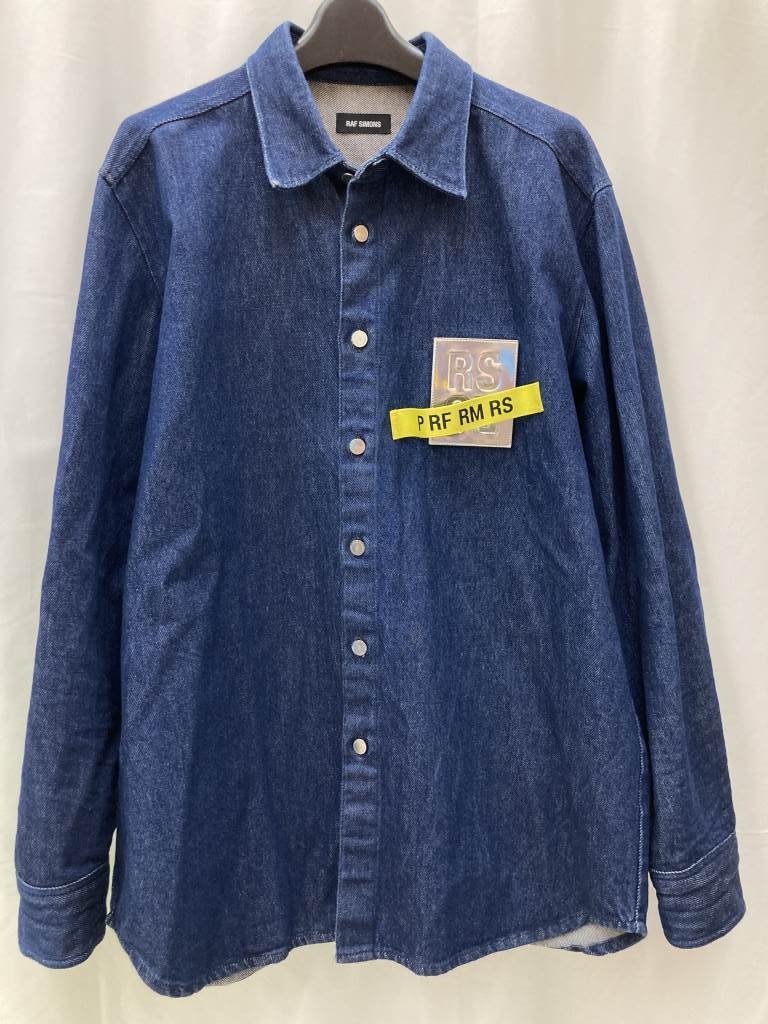 ラフシモンズ RAFSIMONS Denim easy fit shirt ラフシモンズ RAF SIMONS DENIM EASY FIT SHIRT COUPLE BACK