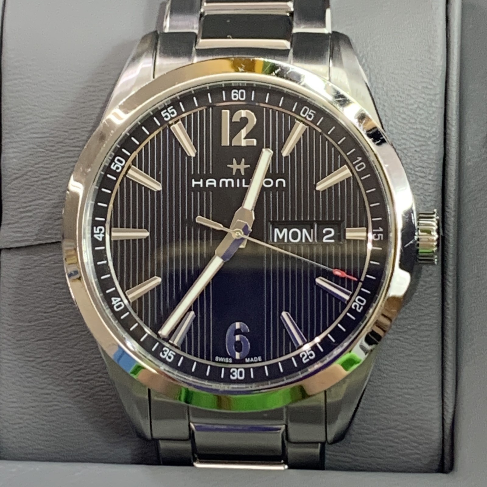 【楽天市場】【中古】Hamilton ハミルトン ブロードウェイ H433110 デイデイト QZ メンズ 腕時計 ブラック文字盤