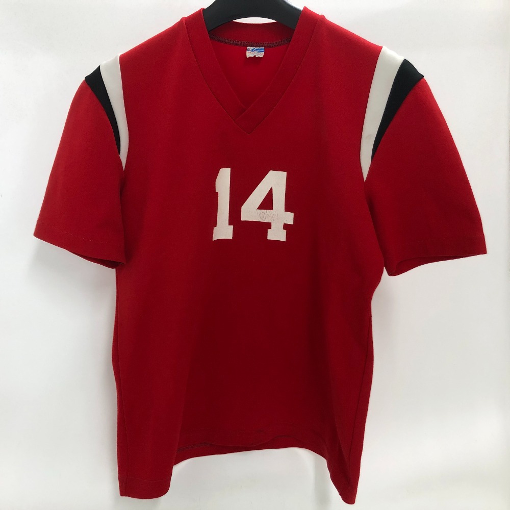【中古】 チャンピオン Champion 70’s ナンバリングTシャツ レッド USA製 メンズ 半袖Ｔシャツ ナイロン 02w001980 【牛久店】
