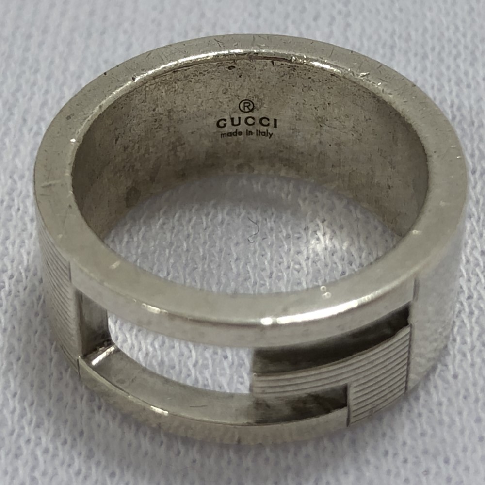 07w6669★ グッチ GUCCI GGリング 10号 シルバー925 ブランドアクセサリー シルバー 箱・収納袋あり【中古品】