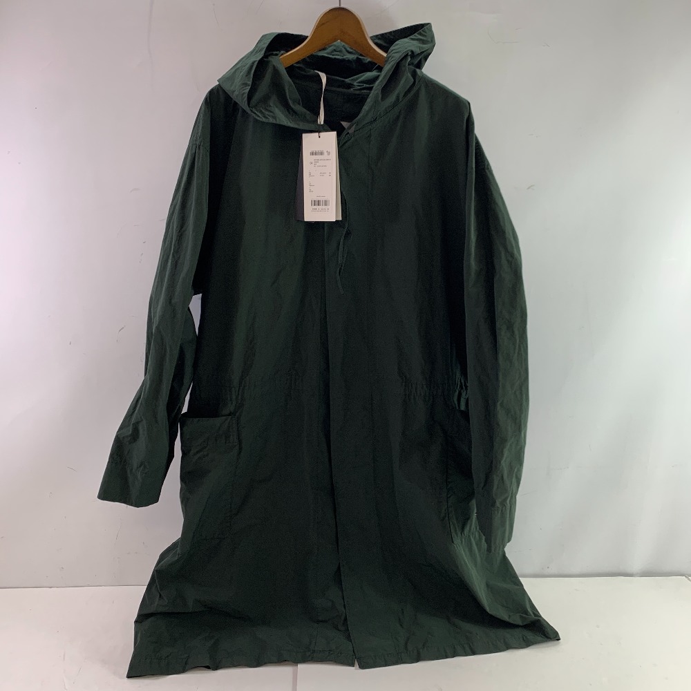 04w2038▽※【中古】ATON エイトン 6857444 NATURAL DYE AIR VENTILE UNISEX フーデッドコート 4 グリーン